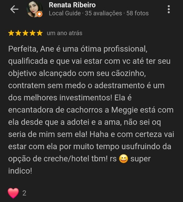 Avaliação Google - Renata Ribeiro