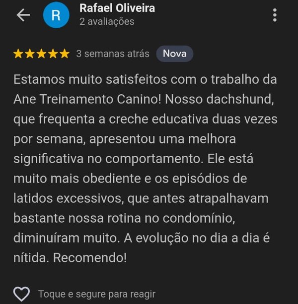 Avaliação Google - Rafael Oliveira